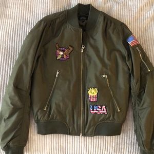 Topshop Army Bomber